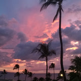 purple and pink sunset in Maui